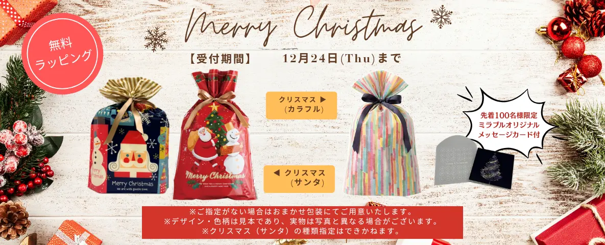 ビートツーの2026年クリスマスの限定特別ギフトラッピング無料プレゼント包装の外観写真