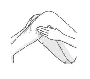 09 使用後のケア：肌を冷やして保湿する図